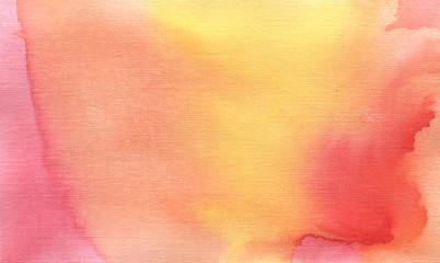 Watercolor backgraund on warecolor paper with bright color.