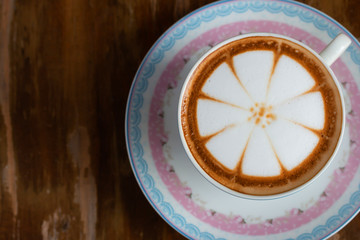 Fototapeta na wymiar hot Coffee in coffee shop on table