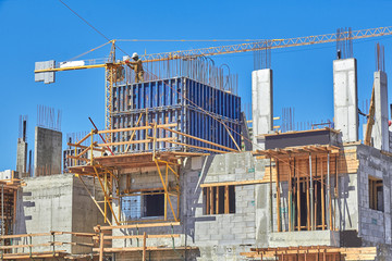 Construction of a residential area.