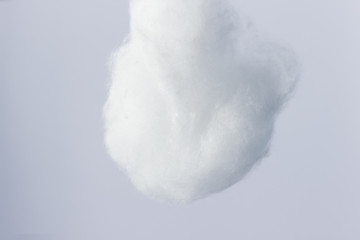 cotton wool on gray background