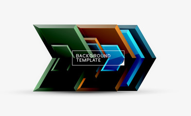 Techno arrow background, template design