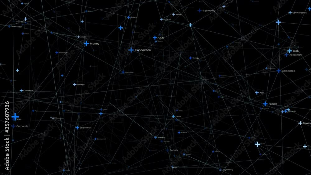 Poster Network background with business keywords. Search engine optimization.