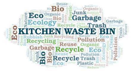 Kitchen Waste Bin word cloud.
