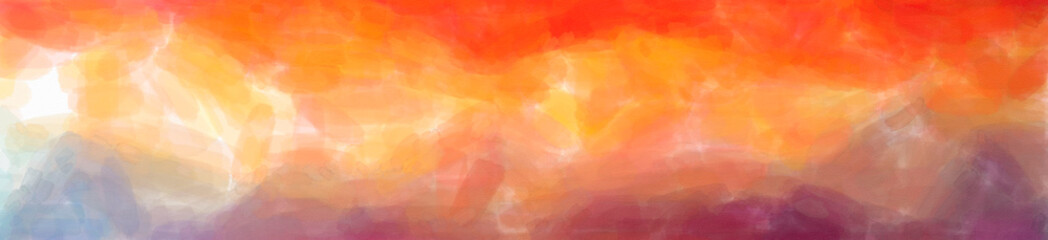 Abstract illustration of orange, pink, red Watercolor background