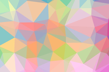 Obraz premium Illustration of abstract Green, Orange horizontal low poly background. Beautiful polygon design pattern.