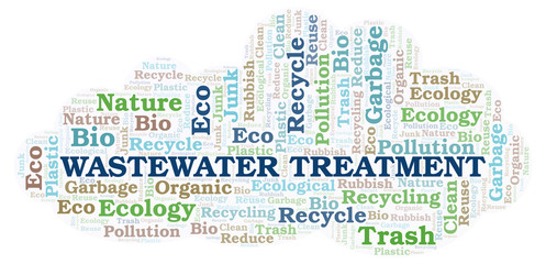 Wastewater Treatment word cloud.