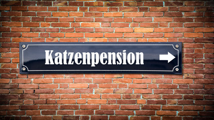 Fototapeta premium Schild 404 - Katzenpension