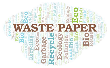 Fototapeta premium Waste Paper word cloud.