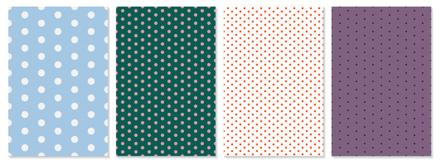 Polka dot pattern vector. Baby background.