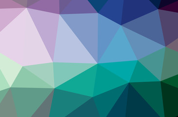 Obraz na płótnie Canvas Illustration of abstract Blue And Green horizontal low poly background. Beautiful polygon design pattern.