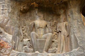 Ajanta caves, India. The Ajanta Caves in Maharashtra state are Buddhist caves monuments
