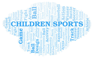 Obraz premium Children Sports word cloud.