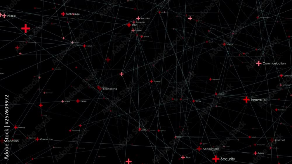 Poster Network background with business keywords. Search engine optimization.