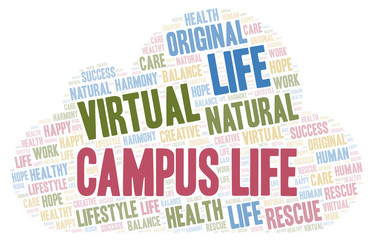 Obraz premium Campus Life word cloud.