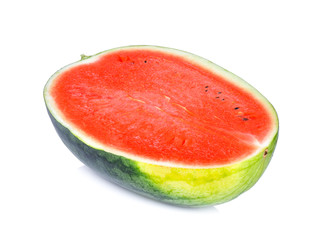 Watermelon slices on white background