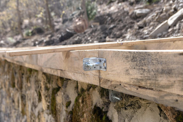 fastening in the repair of fences, wooden construction