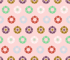 Japanese Cute Tiny Blossom Art Seamless Pattern