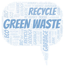 Fototapeta premium Green Waste word cloud.