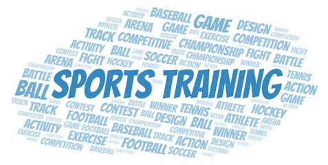 Sports Training word cloud.