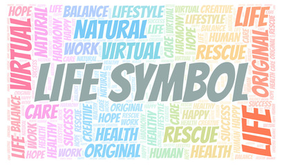 Fototapeta premium Life Symbol word cloud.