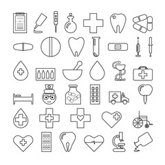 set of medical icons