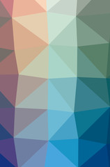 Illustration of abstract Blue And Orange vertical low poly background. Beautiful polygon design pattern.