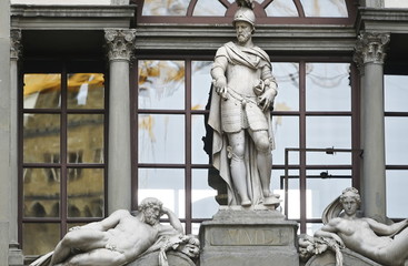 Detail of Uffizi Gallery, Florence, Italy