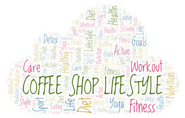 Coffee Shop Lifestyle word cloud.