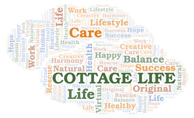Obraz premium Cottage Life word cloud.
