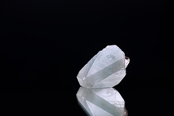 Crystal of light blue topaz from Viitaniemi feldspar quarry, Finland