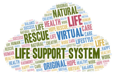 Fototapeta premium Life Support System word cloud.