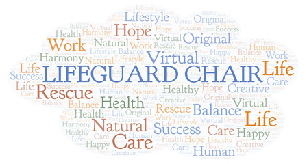 Fototapeta premium Lifeguard Chair word cloud.