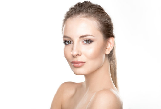 portrait of young woman with perfect skin