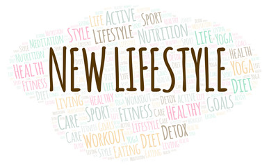 Fototapeta premium New Lifestyle word cloud.