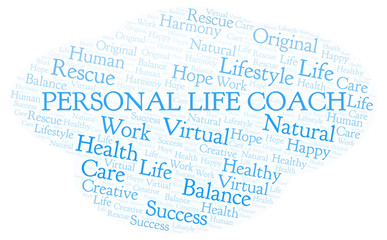 Personal Life Coach word cloud.