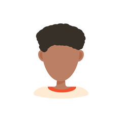 Female user avatar profile picture icon. Isolated vector illustration in flat design people character on white background. Afroamerican woman
