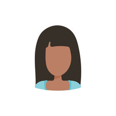 Female user avatar profile picture icon. Isolated vector illustration in flat design people character on white background