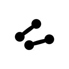 Dumbbell icon, logo isolated on white background