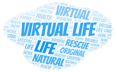 Virtual Life word cloud.