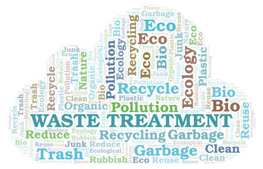 Obraz premium Waste Treatment word cloud.