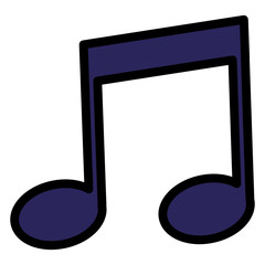 music note isolated icon