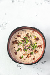 Bowl of clam chowder