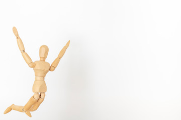 ジャンプするデッサン人形