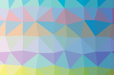 Illustration of abstract Blue, Yellow, Green And Red horizontal low poly background. Beautiful polygon design pattern.