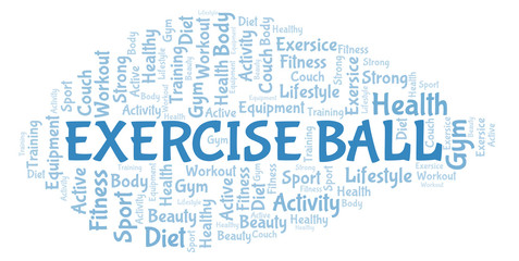 Obraz premium Exercise Ball word cloud.