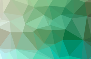 Fototapeta premium Illustration of abstract Green horizontal low poly background. Beautiful polygon design pattern.