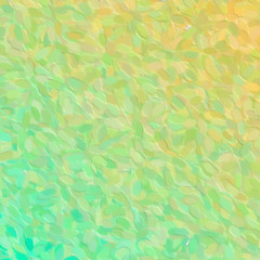 Green and yellow Long dots pointillism in square shape background illustration.