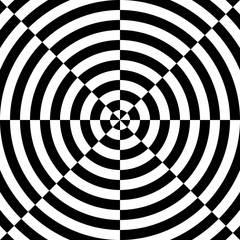 Abstract black and white pattern circles background