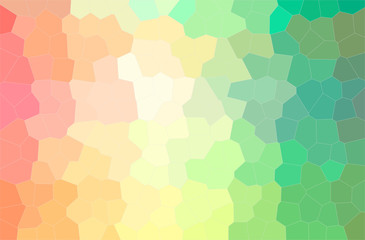 Fototapeta na wymiar Abstract illustration of green, red, yellow Middle size Hexagon background
