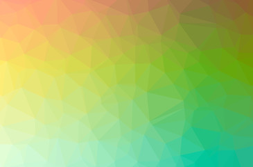 Fototapeta premium Illustration of abstract Green, Yellow horizontal low poly background. Beautiful polygon design pattern.